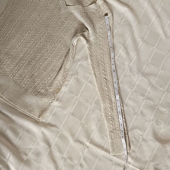 Banana Republic Women's Knitted V-neck Long Sleeves Sweater XS Pearl White - Picture 9 of 16